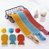 AM5638 3 PCS Bathing Exfoliating Set (MultiColour) - Back Scrubber exfoliating gloves - Easy to clean For Men And Women (Set of 1)
