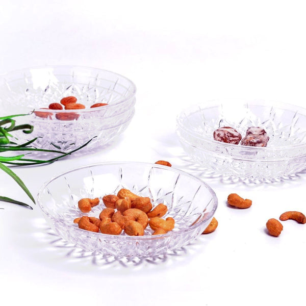 AM5977 Shine max Glass Plate (Multidesign) Set of 6pc -340ml