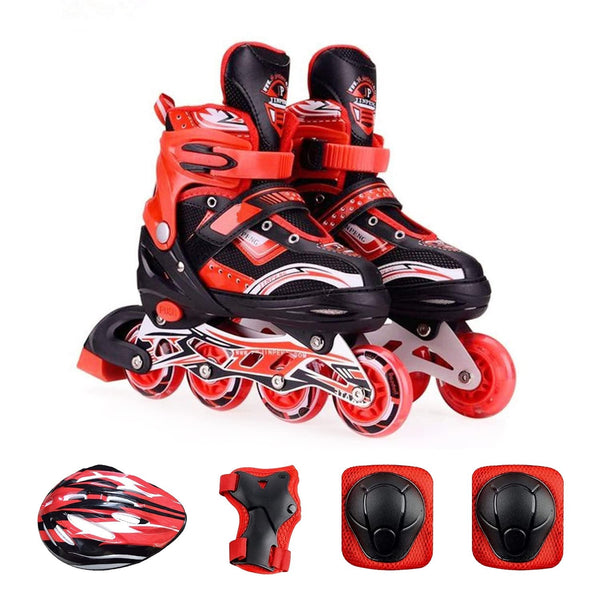 AM0148 Adjustable Inline Roller Skating Shoes with LED Flash Lights