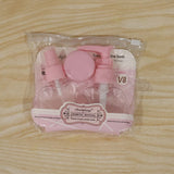 A06902 Travel Refillable Empty Cosmetic Bottle Set with Spray Pump Jar (4 Pc Set)