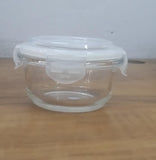 AM3701 Borosil Round 240ml Glass Food Storage Container 1 Pcs