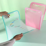 AM2063 13 Pockets Portable Folder Transparent Large Multicolor