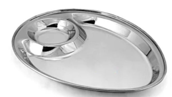 AM3353 SS Sanck Tray M (25X20cm)SC-659 with 2in1 Partition Weight-205Gm