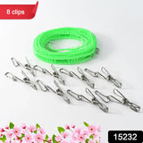 12497 Stainless Steel Clothes pegs with One Rope