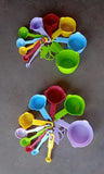 2906 10Pcs Plastic Measuring Spoons and Cups Set for Home Kitchen Cooking.