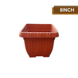 AM0814 Deep Heavy Duty Square Plastic Planters Pots -23cmX20cm