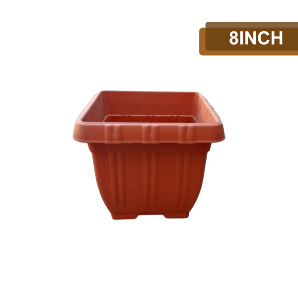 AM0814 Deep Heavy Duty Square Plastic Planters Pots -23cmX20cm