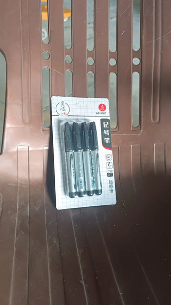 4208 Black Marker used in all kinds of school, college (4 Pcs Set)