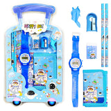 A06898 Blister Kids Stationery Gift Set with Digital Wrist Watch (Pencils, Wallet, Eraser & Sharpener)