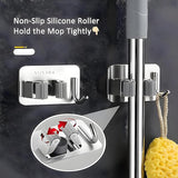 3625 Broom holder silver Wall Mounted Storage Hooks Mop and Broom Holder3625_Broom_Holder_Silv