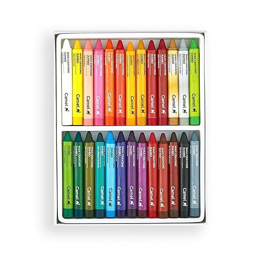 AM3314 Camel Jumbo Wax Crayons 26 Shades