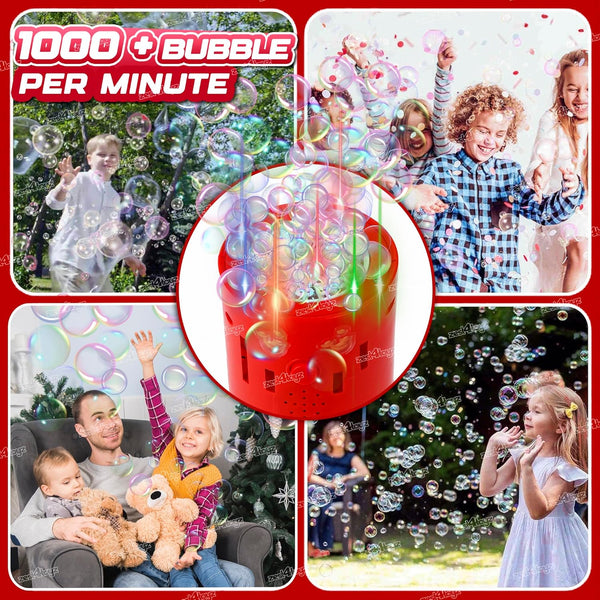 AM3463 Bubble Machine with Light & Music Rechargeable Battery Bubble Toy