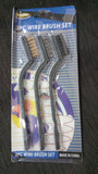 0244 -3pcs Mini Wire Brush Set (Steel/Nylon/Brass Brush)