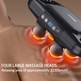 13628 Handheld Full Body Massager 4-Head Massage Gun (1 Pc / Mix Color)