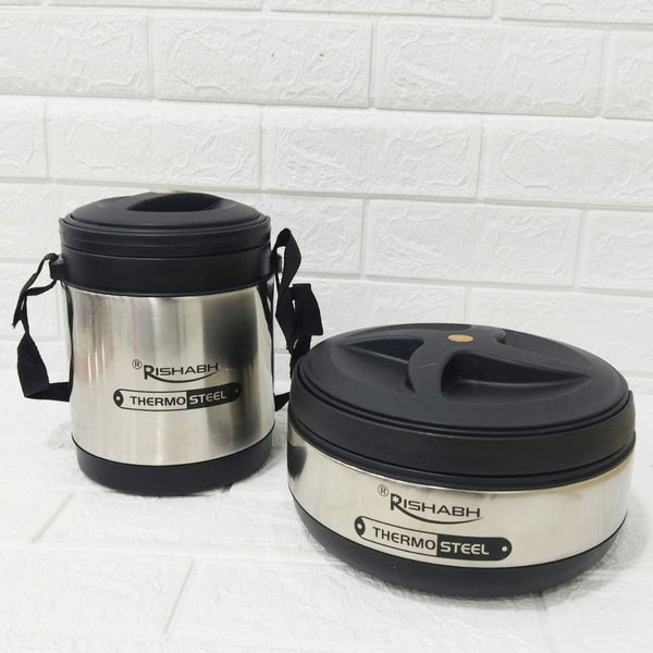 Di0258 Rishabh Imperial Set 2 - Thermo Steel Insulated Hot Pot & Water Jug Gift Set