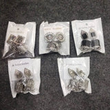 Di0303 Multidesign Charm Oxidized Silver Jhumka Earrings