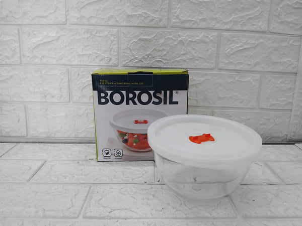 AM3685 Borosil Glass Mixing & Serving Bowl With Lid 500ml (IH22MB005PL)