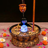 AM5945 Luxury Copper Shivling Water Fountain With Crystal Ball for Home Decor