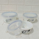 Di0240 Cello Storage Container Set - 3-Piece -  Large, Medium & Small Sizes With Lids