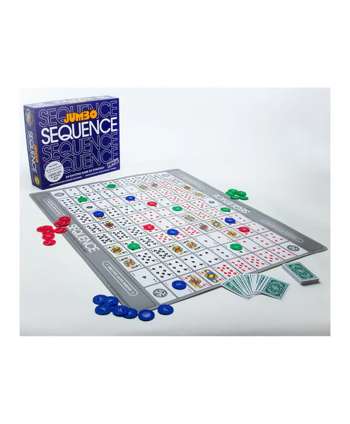 AM2899 Jumbo Sequence Game 55209 Fun And Excitenment With Friends And Family Easy Enough For Children, Challenging For Adults