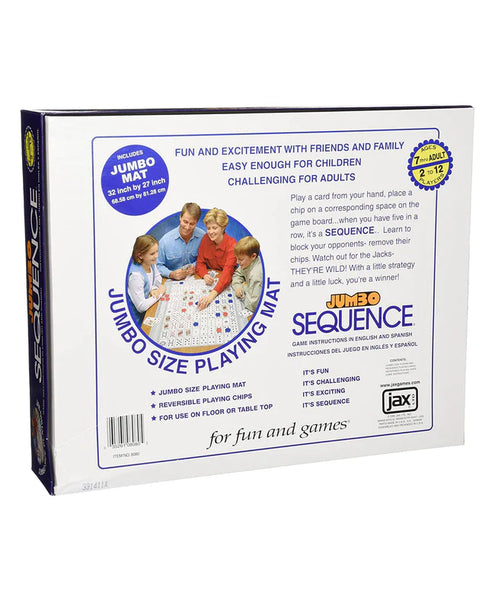 AM2899 Jumbo Sequence Game 55209 Fun And Excitenment With Friends And Family Easy Enough For Children, Challenging For Adults