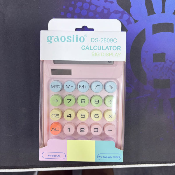 AM6704 Creative Pastel Electronic Calculator with Large Round Buttons - Pack Of 1