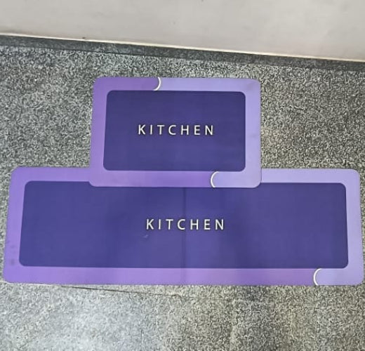 AM5048 Kitchen Mats for Floor (2pcs) , Non-Skid, Soft Absorbent 120x40cm, 40x60cm (Multi Color)