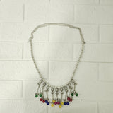 Di0046 Oxidized Silver Dangler Kamarbandh with Colorful Beads and Cowrie Shells (Multidesign)