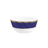 AM5752 Cello Opalware Solitaire Series Sapphire Dinner Set, 27 Units - Opal Glass Dinner Set for 1 | Crockery Set for Festive Ocassions, Parties | White Plate and Bowl Set