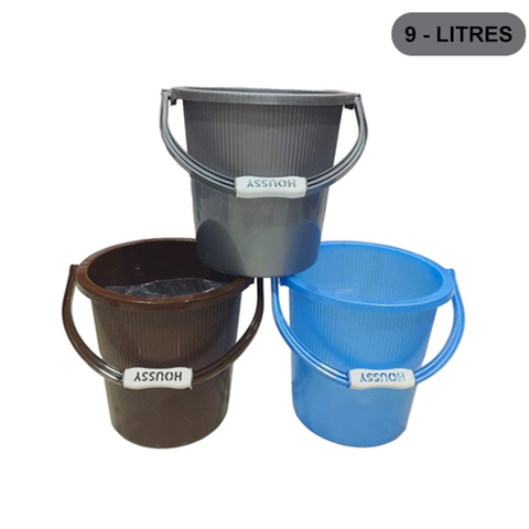 3302 Plastic Bucket For Bathroom 9 litres 1pc