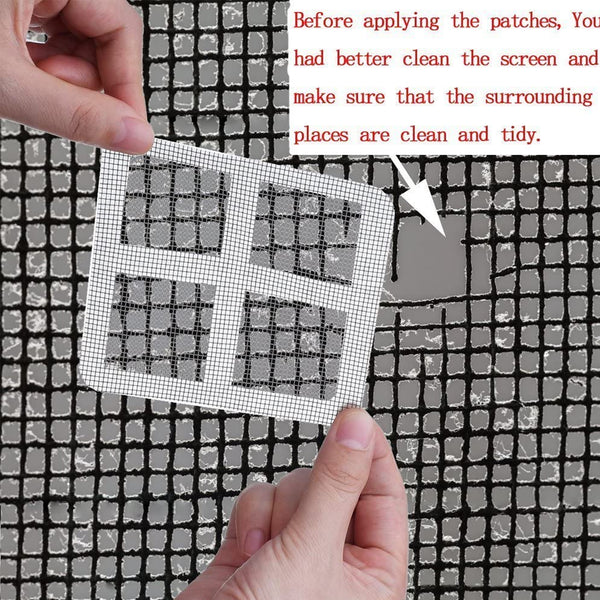 18237 Window Screen Mesh Hole Repair Patch (10×10 CM / 10 Pcs Set)