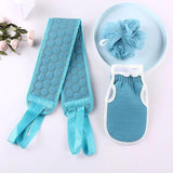 AM5638 3 PCS Bathing Exfoliating Set (MultiColour) - Back Scrubber exfoliating gloves - Easy to clean For Men And Women (Set of 1)
