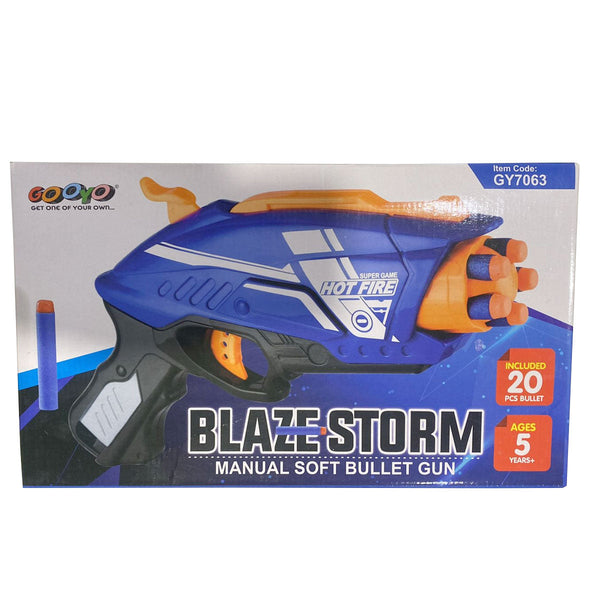 AM0227 Foam Blaster Toy Gun for Kids - Auto Revolver Foam Blaster Gun - Safe and Long Range - 20 Soft Suction Bullets