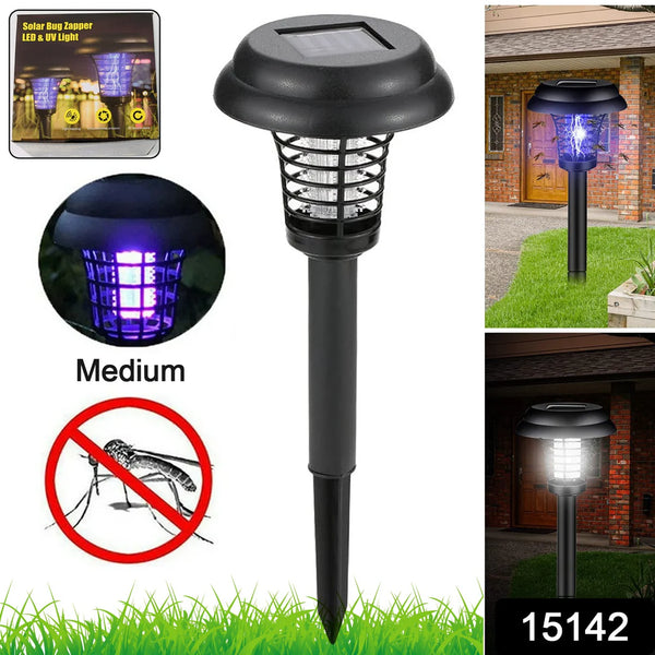 15142  Medium Garden Solar Powered LED Mosquito Trap / Bug Zapper (1 Pc)