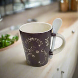 AM5362 Coffee Tea Milk Cup with Ceramic Spoon Ceramic Mug