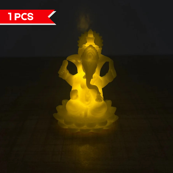 A07748 Decorative Illuminated Lord Ganesha Figurine with LED Light (Pack Of 1)