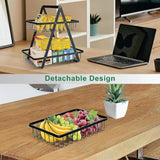 3800 2 Tier Fruit Basket Fruit Bowl Vegetable Organizer for Kitchen, Fruit and Vegetable Basket Fruit Stand Holder for Dining Table Countertop Fruit Rack