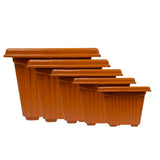 AM0817 Deep Heavy Duty Square Plastic Planters Pots -38cmX33cm