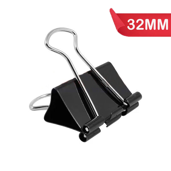 AM2175 Professional Black Clip 12Pcs Binder Clip 32mm