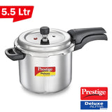 AM2242 Prestige 5.5 Litres Svachh Deluxe Alpha Induction Base Outer Lid Stainless Steel Pressure Cooker