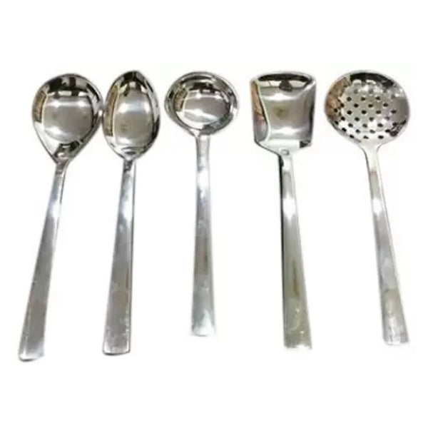 AM2341 Lion Red Rose Stainless Steel Handel Utensils Spoons Serving Cooking Tool Set 5 Pcs