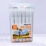 AM2463 Plastic Bitoon Twin Brush Marker BT987 Paint Markers Easy 24pcs Multicolours