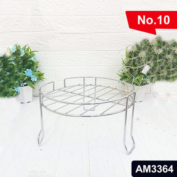 AM3364 No10 Stainless Steel Round Heavy Water Pot Stand Matka Big