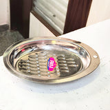 AM3579 Stainless Steel Flat Oval Khamani Pack Of 1 Pcs