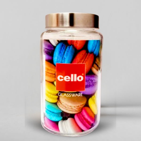 AM5164 Cello Round Fresh Glass Storage Jar, 1000ml (Set of 1)