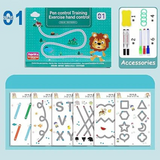 AM5422 Magical Tracing Workbook Set - Reusable Pen and Eraser - Practice Tracing Books for Kids Tracing Workbook Sets (Set of 14 pcs)
