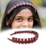 AM5618 Plastic Cute Flower Headbands for Women Girls (Multicolour)