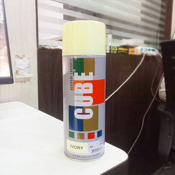 AM5836 Cube Aerosol Acrylic Fast-Drying Spray (Cream White Colour) - 1pc