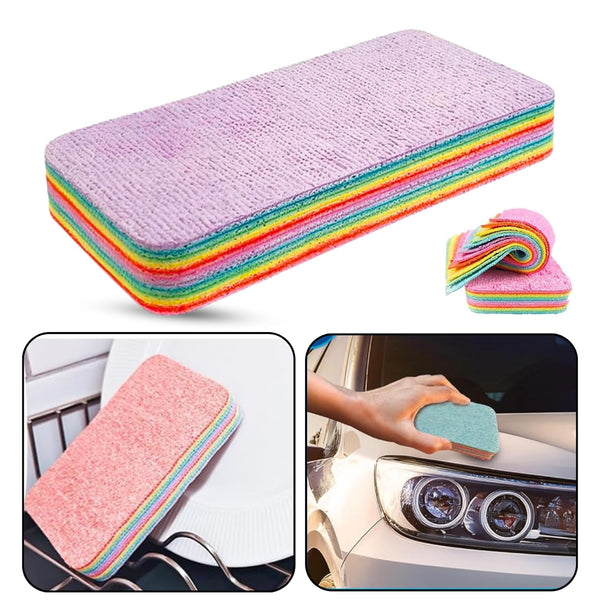 AM5868 Multi-Purpose Microfiber Rainbow Sponge (12 Layer)