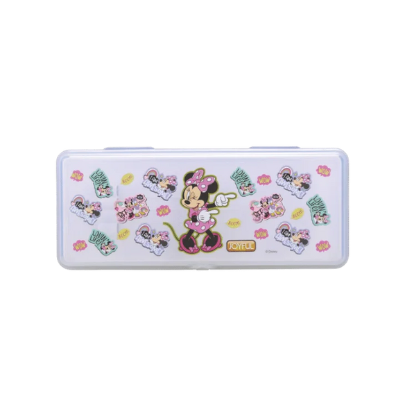 AM3272 Joyful Artist Small Zipper Campass Box Color Availablity As Per Stock Transparent Printed Plastic Campass Box 1 Piece